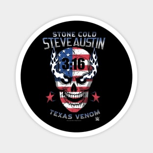 Stone Cold Steve Austin 316 Texas Venom Americana Skull Magnet